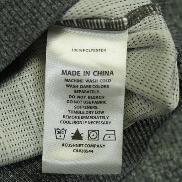 FootJoy Pullover Mens Medium Gray Ribbed Quarter Zip Myrtlewood Embroidery Golf - Picture 7 of 14